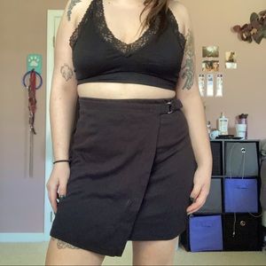 Black wrap skirt